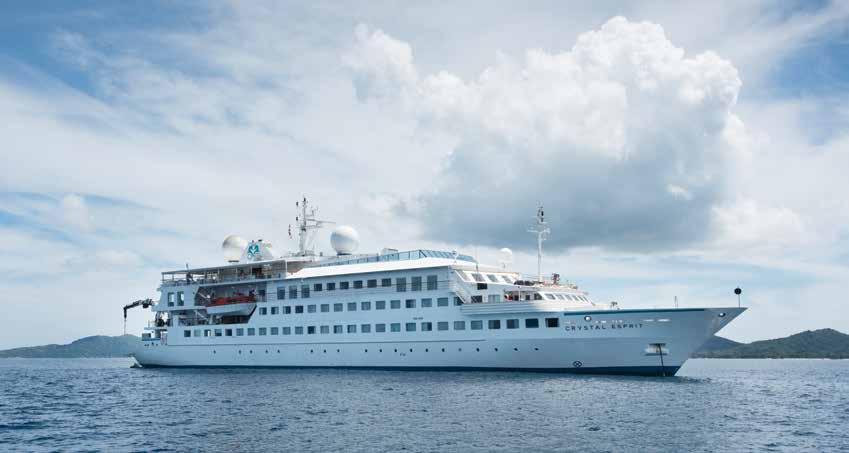 Crystal Esprit Launched in 2015, this newly refurbished, 31-stateroom yacht offers an atmosphere of classic elegance mixed with modern comfort.
