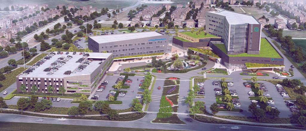 Texas Health Hospital Frisco SEC Dallas North Tollway at Cobb Hill Road 325,000 SF, 8-story hospital 80-bed acute care facility 120,000 SF medical office building with 90,000