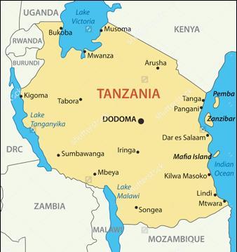 General Country Profile Geography and population The United Republic of Tanzania is located in East Africa and has a population of over 53 million people.