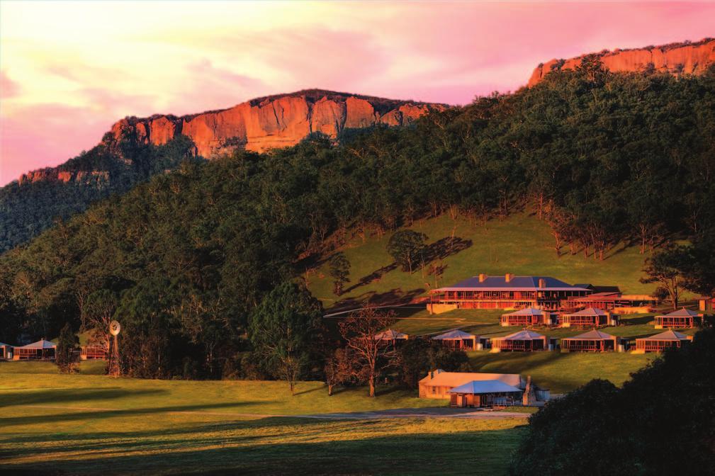 WOLGAN VALLEY RESORT & SPA Blue Mountains, New South Wales Located amid dramatic natural beauty and embracing a carbon-neutral approach to luxury, the Wolgan Valley Resort & Spa provides a glorious