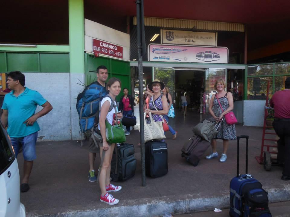 Our next destination will be reached by bus. We're at the bus terminal.