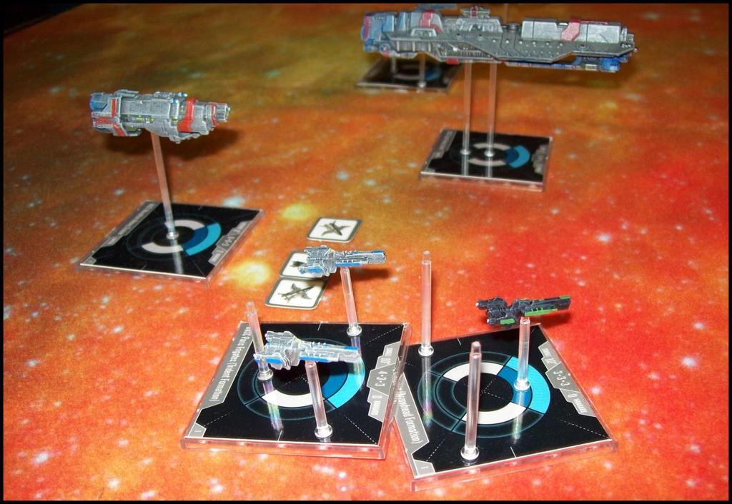 This game was with our newest player and his brand new Halo fleet from Spartan Games.