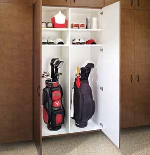 A comfortable fit Extra-deep cabinets accommodate oversized items like