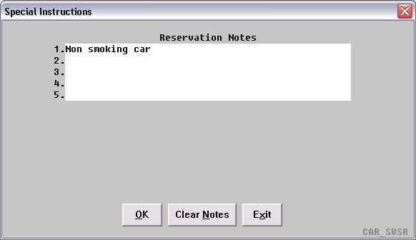 Specify special passenger requests in the Special