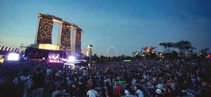 The Meadow The Meadow is Singapore s largest outdoor garden event space it boasts a standing capacity of up to 30,000 people.