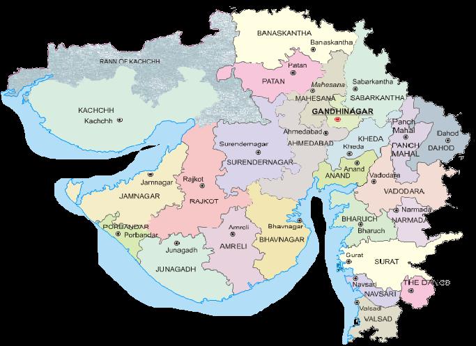 GUJARAT FACT FILE There are seven agro-climatic zones in the state that support cultivation of a wide range of crops. The most commonly spoken language of the state is i.