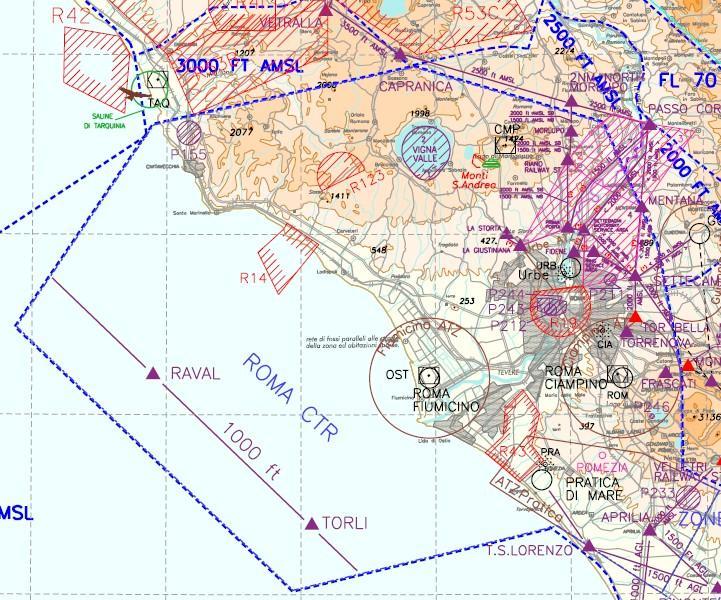 Roma CTR 4.1 Short term planning: 2012-2014 En-route New RNAV route segments based on both the framework of international coordination projects and operational advantage basis will be implemented.