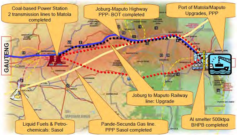Appendix C C.2 Maputo Corridor (No.3) The Maputo Corridor may be considered the eastern segment of the Trans-Kalahari Corridor.