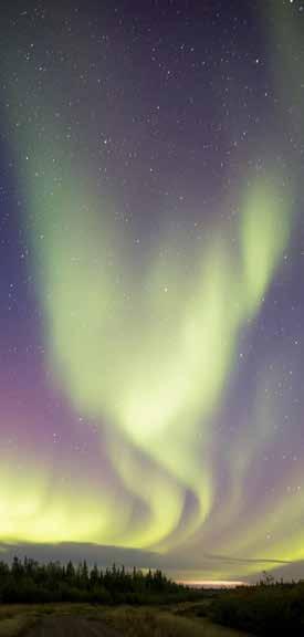 THE AURORA BOREALIS IN YELLOWKNIFE Gaze in wonder as the sky comes alive. A phenomenal experience.