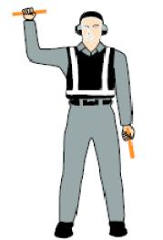 Perform a standard salute with right hand and/or wand to dispatch the aircraft. Maintain eye contact with flight crew until aircraft has begun to taxi. 24.