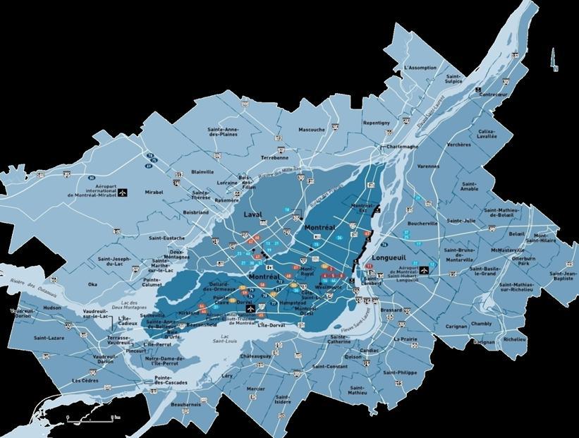 GREATER MONTRÉAL 82 municipalities
