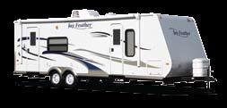 Built for Value Jay Feather EXP s & EX-PORT s lite weight steel frame is 10-15% lighter and significantly more rigid than the frame of conventional travel trailers.