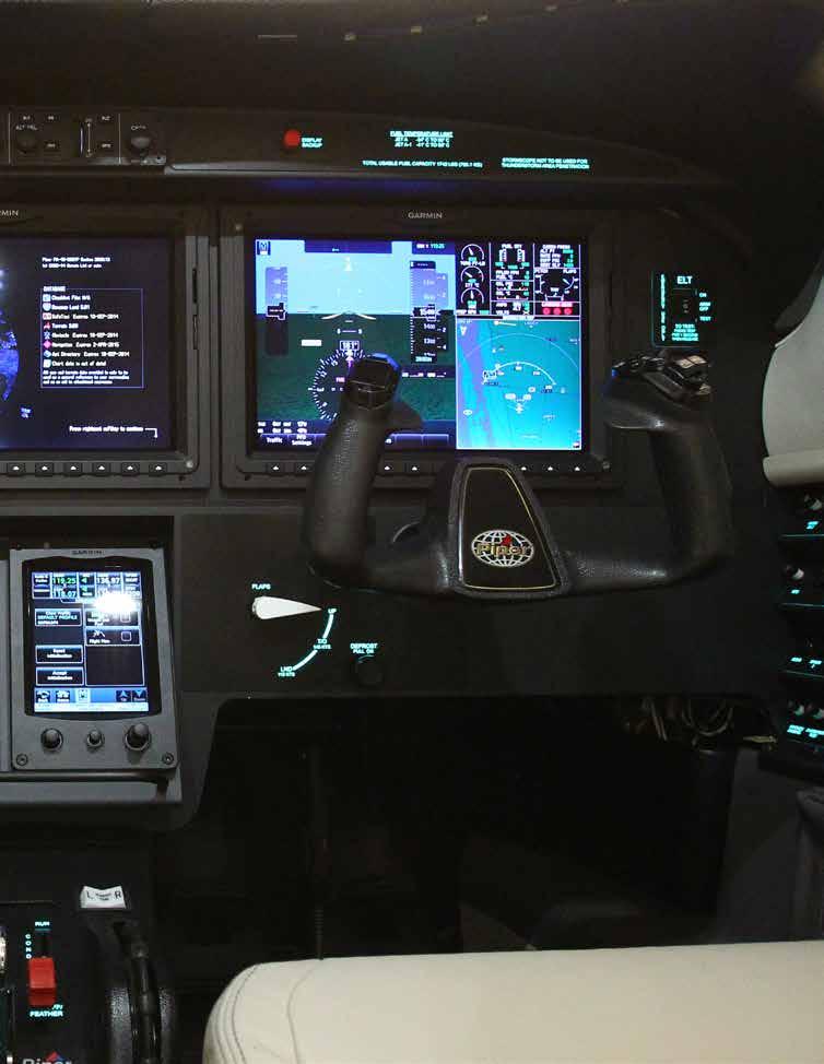ADVANCED The all-glass Garmin G3000 avionics package is the most advanced safety equipment