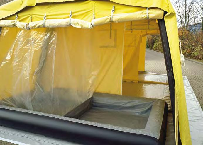 For further accessories, see the end of this chapter from page 108. Decontamination tent PZ 20 Decon The clever system for reliable decontamination.
