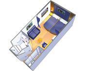 (119 square feet) Two twin starting from: 280.00 * Interior Stateroom Click on floor plan to view larger. Please note: Stateroom images and features are samples only.