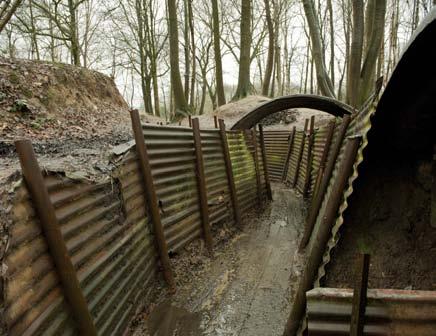 The frontline trenches were made up of three different trenches.