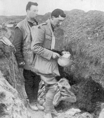 Living in mud-filled trenches caused trenchfoot.