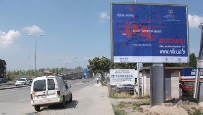 Photo 5: The advertisement is easy to spot on Street Ahmet Krasniqi, at the entrance of Pristina DEED Project supporting Ministry of Diaspora during the Diaspora weeks Every July and August Kosovo