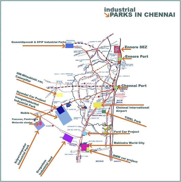 DEVELOPMENT PROJECTS: INDUSTRIAL CLUSTERS AND SEZs (4/4) In May 2017, an MoU was signed between the Tamil Nadu National Industrial Development Corporation Ltd.