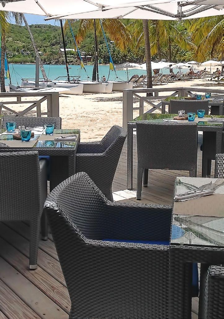 Dishes tend toward the fresh and healthy - grilled seafood, crisp salads, home-made breads and pastas. A Caribbean beach barbecue is served here once a week.