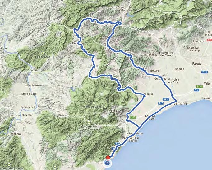 route crosses the coastal mountain