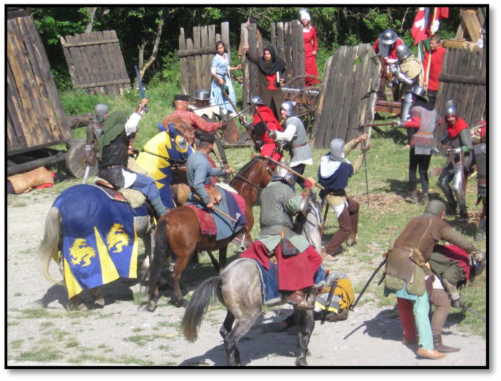 During the summer months, visitors can view authentic historical costumes and armoury.