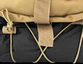 MOLLE webbing on the front and on either side allow for expansion and customization of this 23 liter compact
