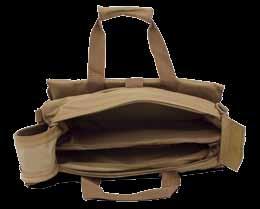 binoculars, first aid, rain gear, etc. The large internal compartment has two removable padded dividers.