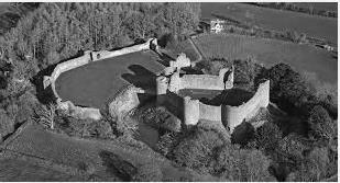 16. The three Welsh castles, shown