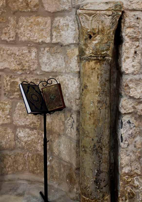 a bizantine column inside the