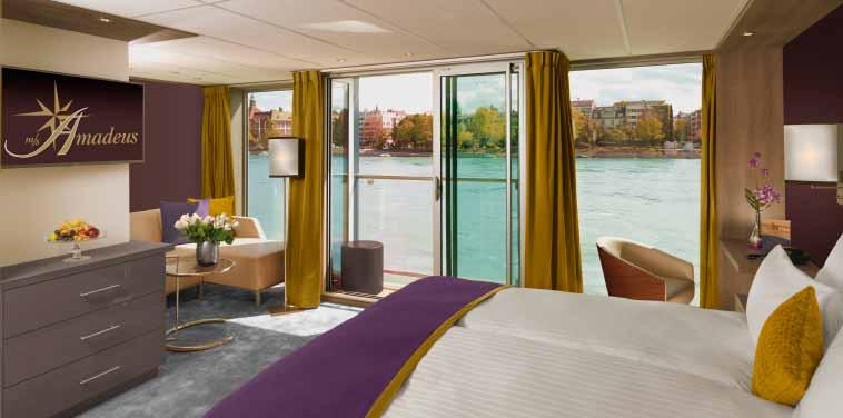 Each luxury stateroom is fully equipped with comfortable & modern furnishings including flat screen TV & large private bathrooms with shower.