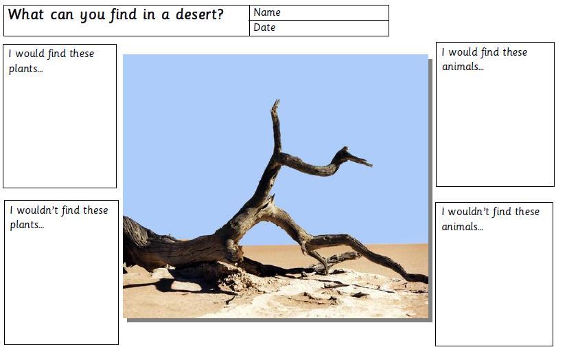 Science Homework Task 1 Use the internet or library to research the Desert Habitat.