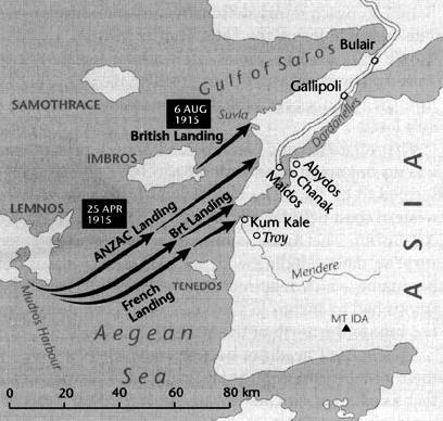 The campaign began with a failed naval attack by British and French ships on the Dardanelles Straits and continued with a major land invasion of the Gallipoli Peninsula on April 25 th 1915, involving