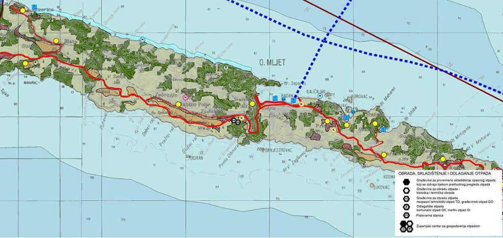 2.2. Odnos prema postojećim i planiranim zahvatima Izgradnja pretovarne stanice "Mljet" planirana je na otoku Mljetu, u Dubrovačkoneretvanskoj županiji.
