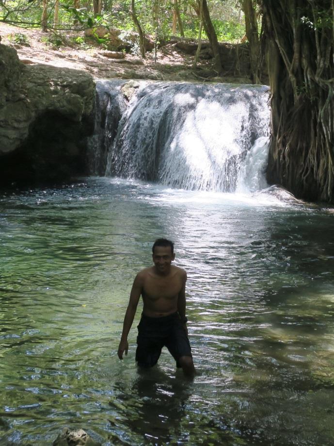 We visited a second waterfall closer to the village named Dwu Mbai where Dewe decided it was time for a swim.