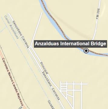 Figure 4.57: Anzaldúas International Bridge FM 396/Bryan Road is a four-lane undivided highway from US 83/IH 2 to FM 1016/Military Highway.