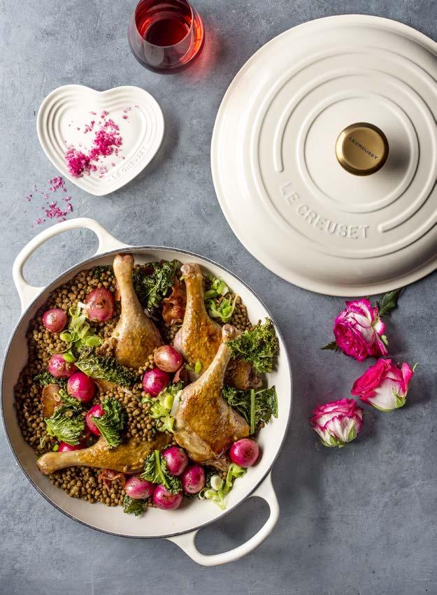 Start your romantic cooking adventure with the 33cm Burgundy Signature Oval Casserole and add the new heart shaped plates