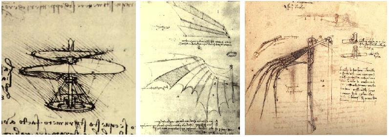 o 19th Century - unpowered Leonardo da Vinci (1452-1519) The original