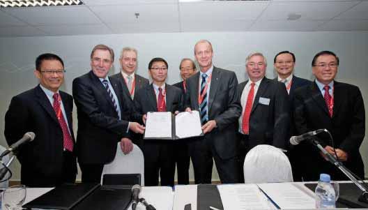 The February 2012 A330 P2F conversion programme MoU was signed by Chang Cheow Teck, president of ST Aerospace; Tom Enders, president and CEO of Airbus and Andreas Sperl, CEO of EADS EFW; in the