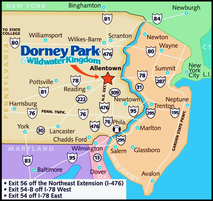 About The Park Dorney Park is located in