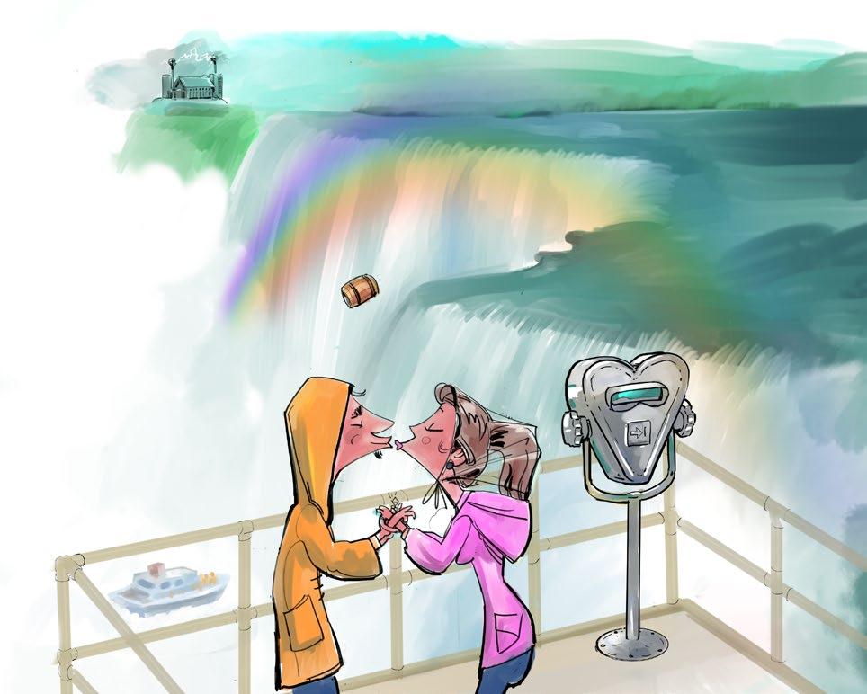 Niagara Falls is a popular spot for honeymoon couples, who ve just tied the knot.