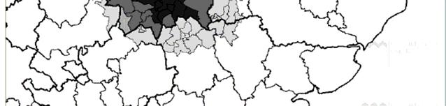 Map 12 shows that within the Cambridge and South Cambridgeshire districts most wards have 50% or more of their employed residents working locally.