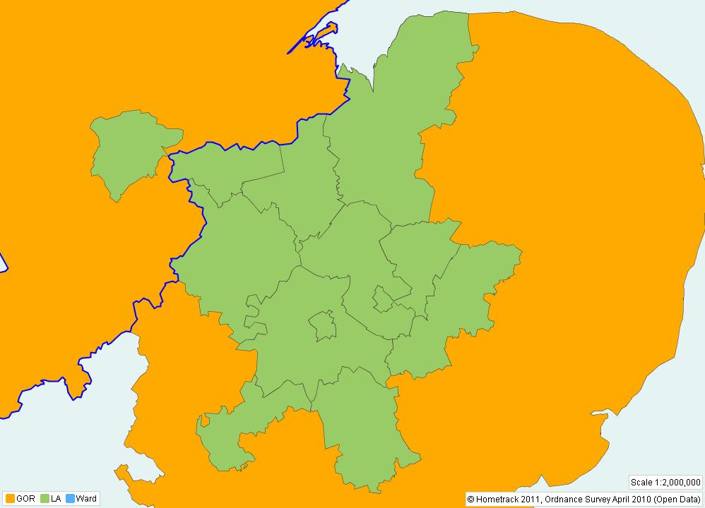 Map 5 The Greater Cambridge Greater Peterborough LEP districts Rutland Peterborough Kings Lynn & West Norfolk Fenland Huntingdonshire East Cambridgeshire Forest Heath Cambridge St Edmundsbury South