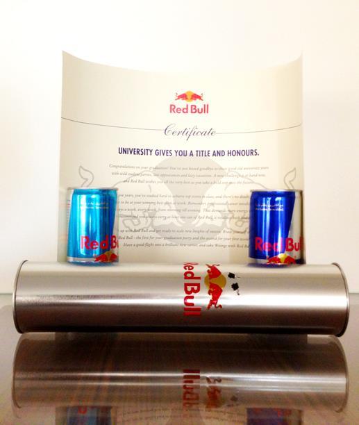 Slika 5. Red Bull diploma Izvor: https://thejrexpress.com/2013/06/16/a-gift-from-red-bull-to-aubs-graduates/ (Pristup: 19.09.2016.) Slika 5.