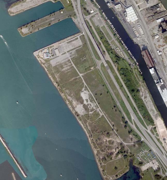 Vacant Outer Harbor Land and Slips: Vacant land targeted for redevelopment and public use.