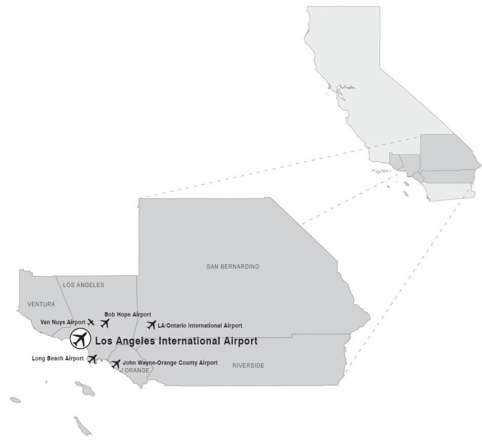 Los Angeles Air Trade Area LAX serves the Los Angeles Metropolitan Combined Statistical Area (the Air Trade Area), a vast, diverse, and dynamic market Competitive Advantages of the Air Trade Area