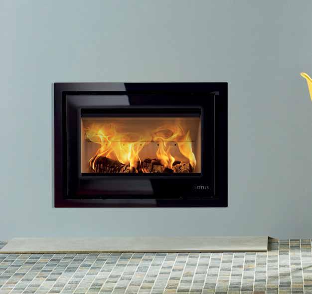 Lotus H470 ADVANCED ENGINEERING WITH BEAUTIFUL AESTHETICS Presenting a stunning flame picture, framed by either a Matt Black or Black Magic door, the 470 adds an impressive focal point to any living