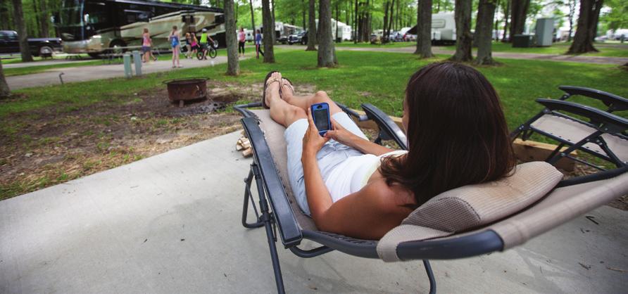 The Role of Technology in camping Checking/sending emails while camping has dropped significantly, while expanded usage for information about local attractions, researching destinations, looking up