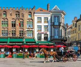 In Bruges colorful Grote Markt, you can still enjoy a horse and carriage ride across the historic cobblestones.