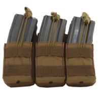 1111-OD Olive Drab 1111-C Coyote Brown 1111-T Tan 6-Mag Stacker Ammo Pouch MOLLE Holds Six M16/ M4 magazines Open Top with